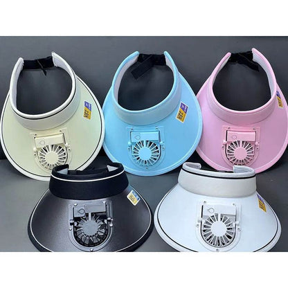 Charging Cylinder Shading Sunscreen Fan Hat - DMC Wholesale