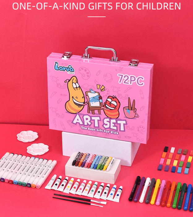 Larva Art Sets (72 pcs)(Pink) - DMC Wholesale