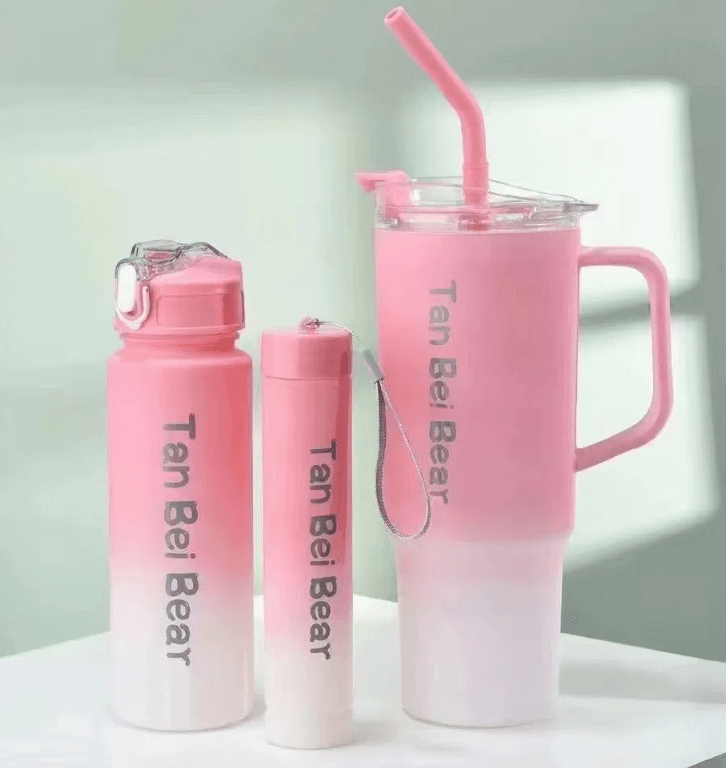 3in1 Plastic Water Bottle Set - DMC Wholesale