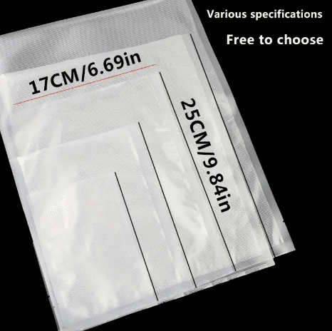 Embossed Vacuum Sealer Freezer Bags (Small)(50 pcs) - Alt View