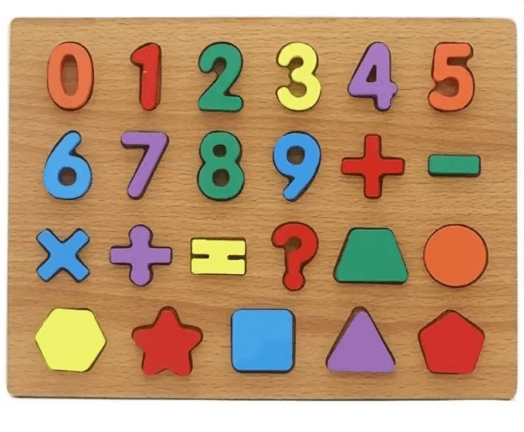 Wooden Number And Shape Puzzle - DMC Wholesale