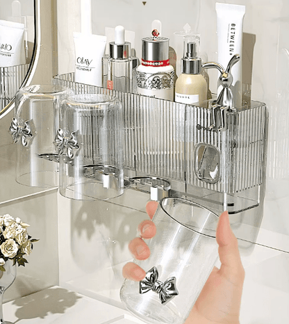 Toothbrush And Cosmetic Holder (With Gargle Cups) - DMC Wholesale