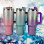 Stainless Steel Vacuum Insulated Glitter Tumbler with Lid (1200ml) - Limited Stock Available