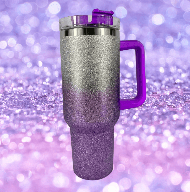 Stainless Steel Vacuum Insulated Glitter Tumbler with Lid (1200ml) - Limited Stock Available
