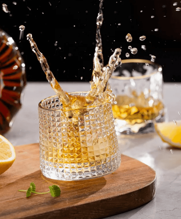 Golden Edged Dancing Glass Set (150ml)(6 pcs) - DMC Wholesale