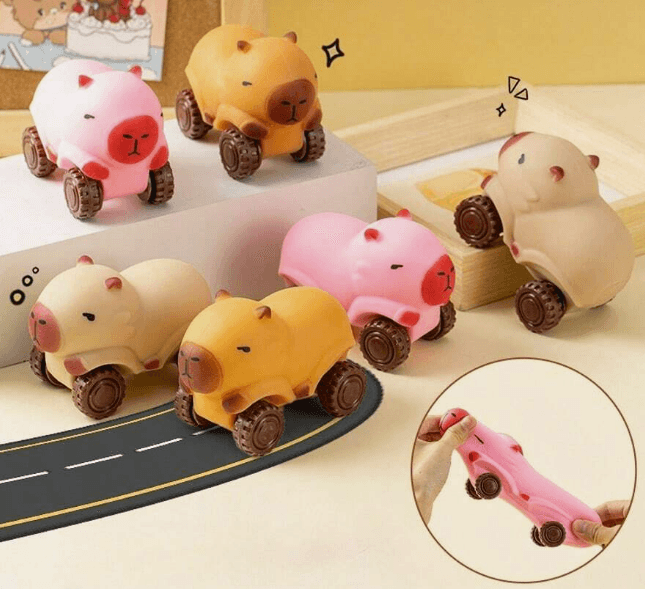 Stretchy Capybara Animal Wheeled Toy (Each) - DMC Wholesale