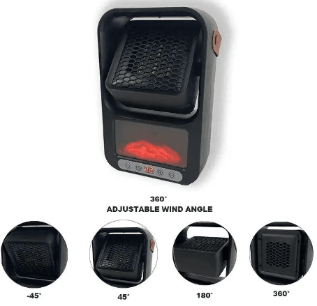 Electric Flame Heater - Alt View