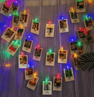Pegs Battery Operated String Lights (20L)(3M)(Multi Colour) - DMC Wholesale