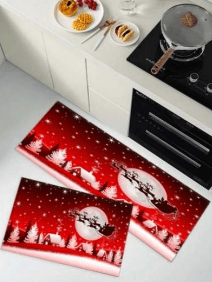 Kitchen Mat Set (3D)(2 pcs)(Christmas) - DMC Wholesale