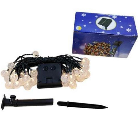 Solar Crystal Balls Lights (30L)(6M)(Yellow) - Alt View