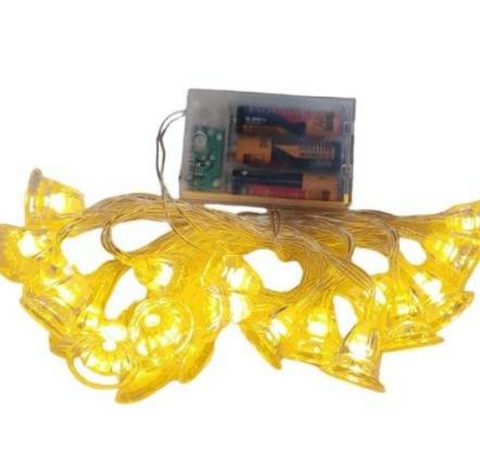 Battery Operated Bells String Lights (20L)(3M)(Yellow) - Alt View
