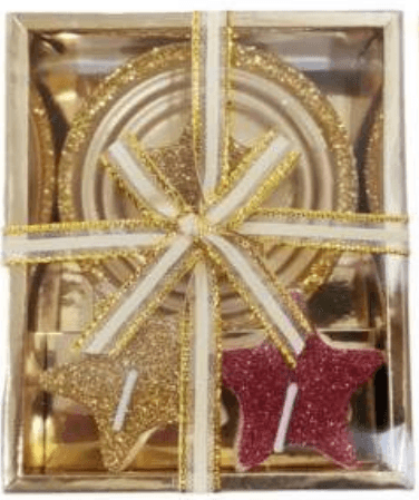 Mini Christmas Unscented Tealights Set 3 (4 pcs)(10x12x4cm) - Alt View