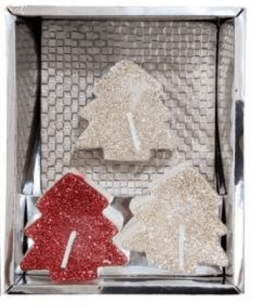 Mini Christmas Unscented Tealights Set 4 (4 pcs)(10x12x4cm)