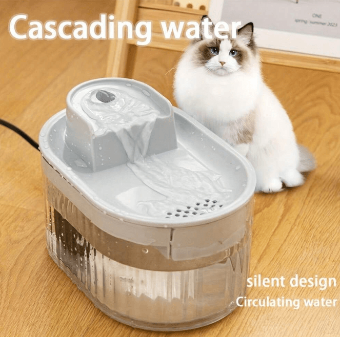 Pet Water Fountain Waterfall With Automatic Filter (1.3L) - DMC Wholesale