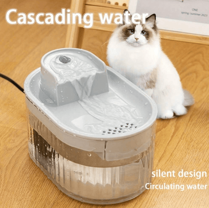 Pet Water Fountain Waterfall With Automatic Filter (1.3L) - DMC Wholesale