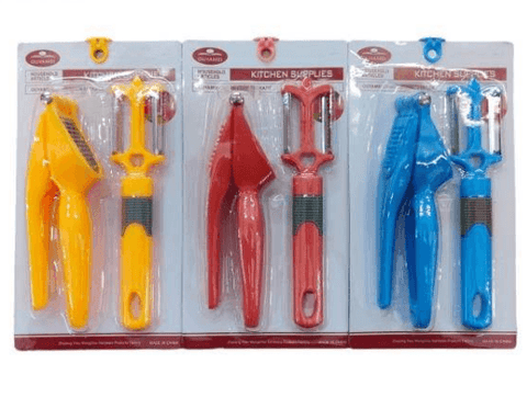 Double Sided Peeler And Garlic Press Set (2 pcs) - Alt View