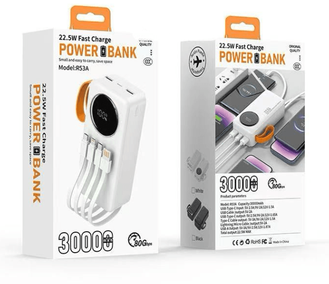 Multifunction Quick Charge Power Bank (30 000MAh) - DMC Wholesale