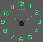 DIY Modern 3D Wall Clock (Glow in the dark)