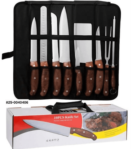 Royalty Line Stainless Steel Knife Set with Bag (10 pcs) - Alt View