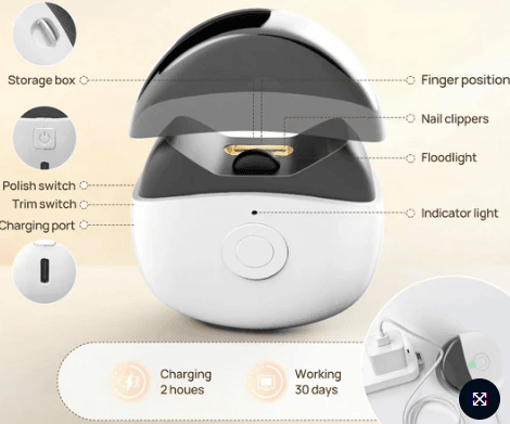 Automatic Electric Nail Clipper and Trimmer For Elderly And Children - DMC Wholesale