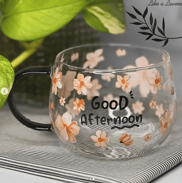 Single Wall Glass Mug (Orange)(380ml) - DMC Wholesale