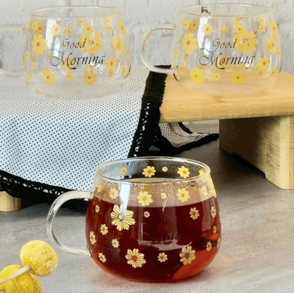 Single Wall Glass Mug (Yellow)(380ml) - DMC Wholesale