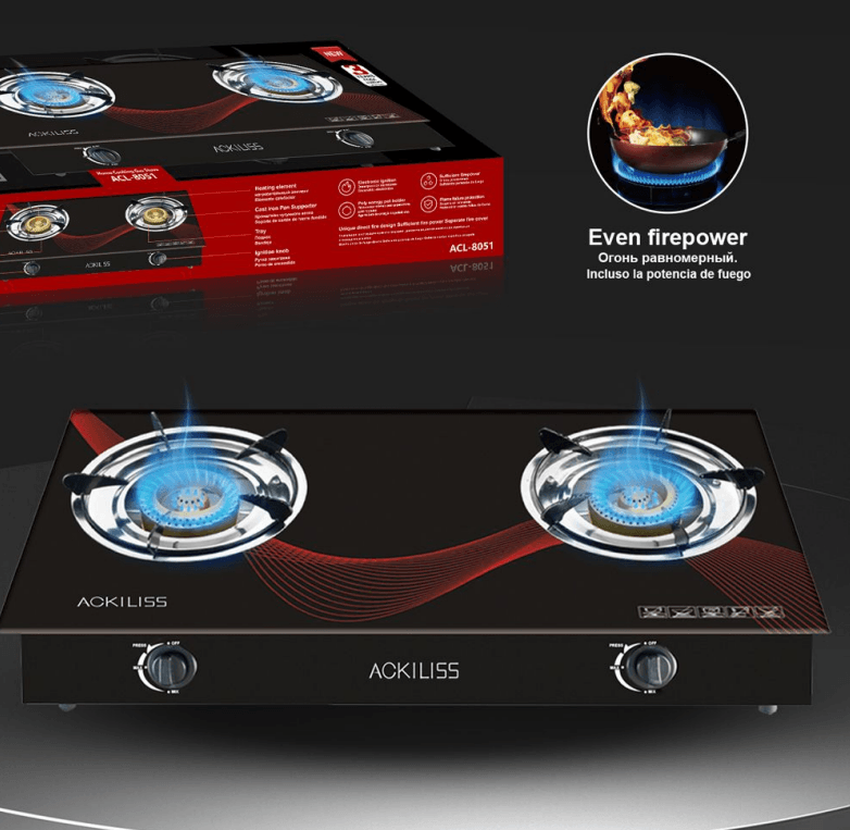 Double Burners Gas Stove (Ackiliss) - DMC Wholesale