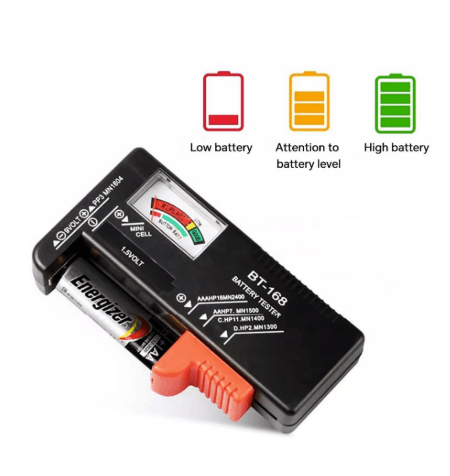 Battery Organizer Storage Case with Tester (excluding batteries) - DMC Wholesale