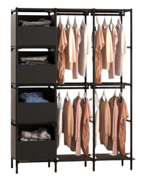 Premium Multi-Section Clothing Organizer (170cm (L) x (42cm (W) x 126cm (L)) - DMC Wholesale