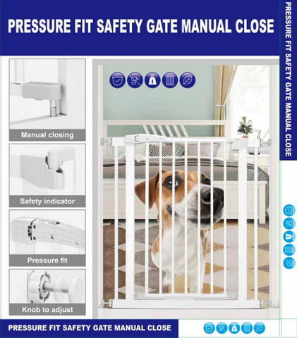 Baby Safety Gate (72x5x83.5 cm) - Alt View