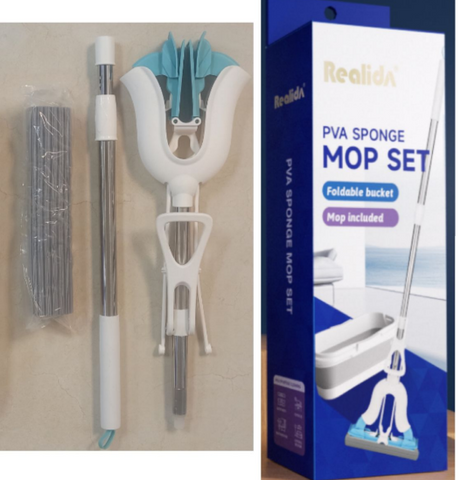 Realida PVA Sponge Mop Set