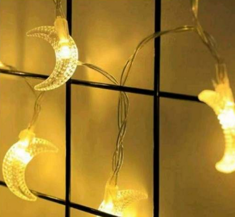 Moon Battery Operated String Lights (20L)(3M)(Yellow)
