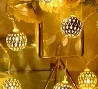 Battery Operated Round Bell String Lights (20L)(3M)(Yellow)