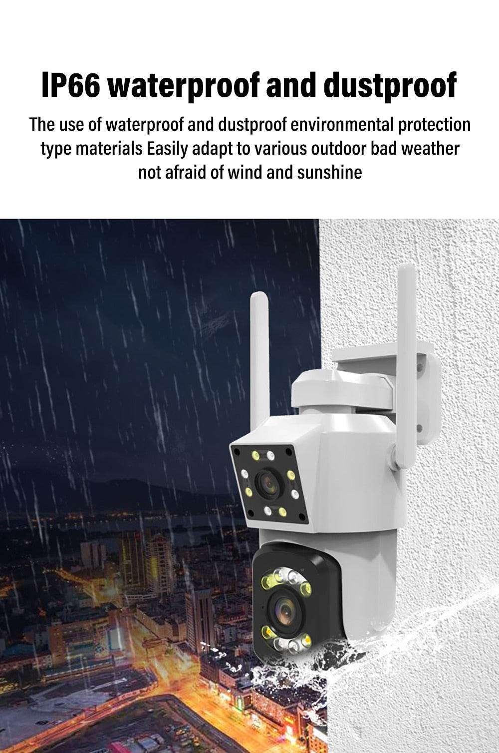 Outdoor Dual Lens Waterproof Wi-Fi Camera - DMC Wholesale