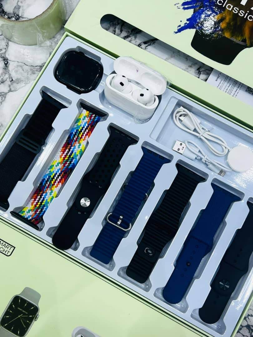 S9 smart watch with Airpod pro and 7 straps sets - DMC Wholesale