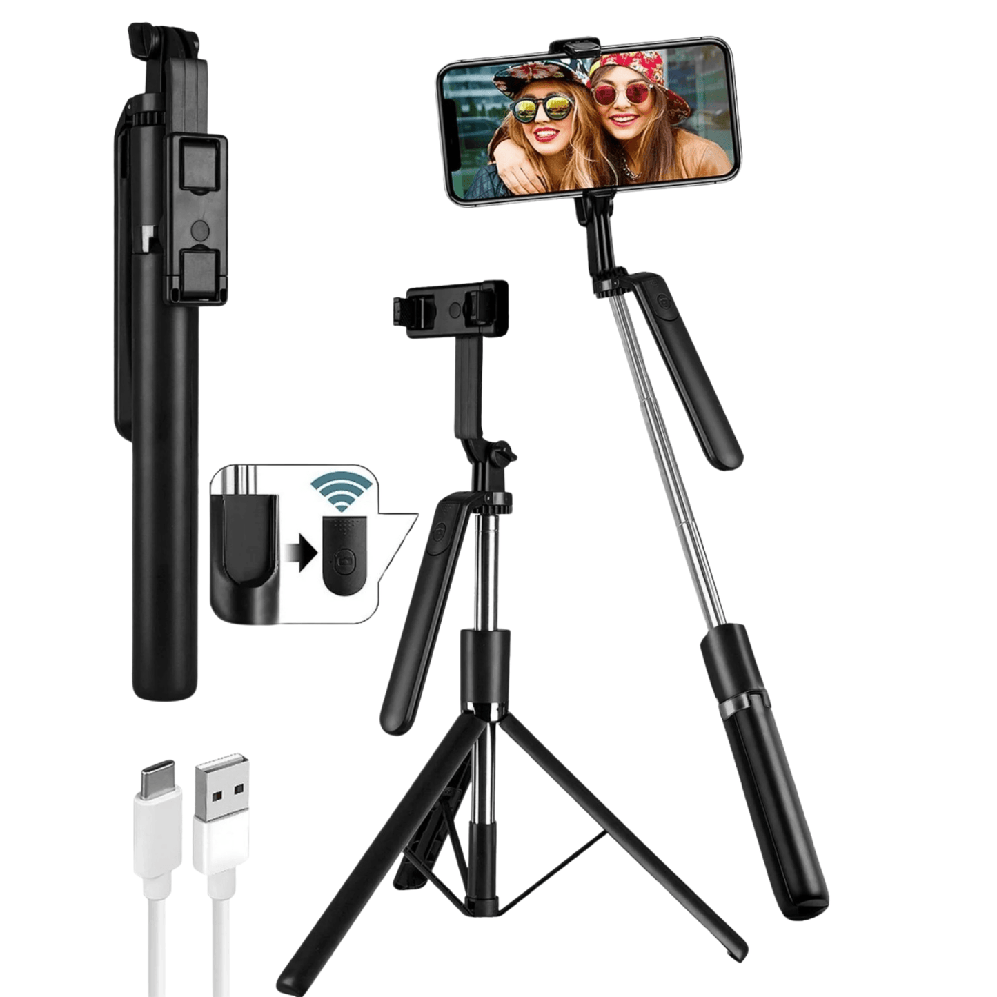 Virtual Vlogging Selfie Stick With Tripod - DMC Wholesale