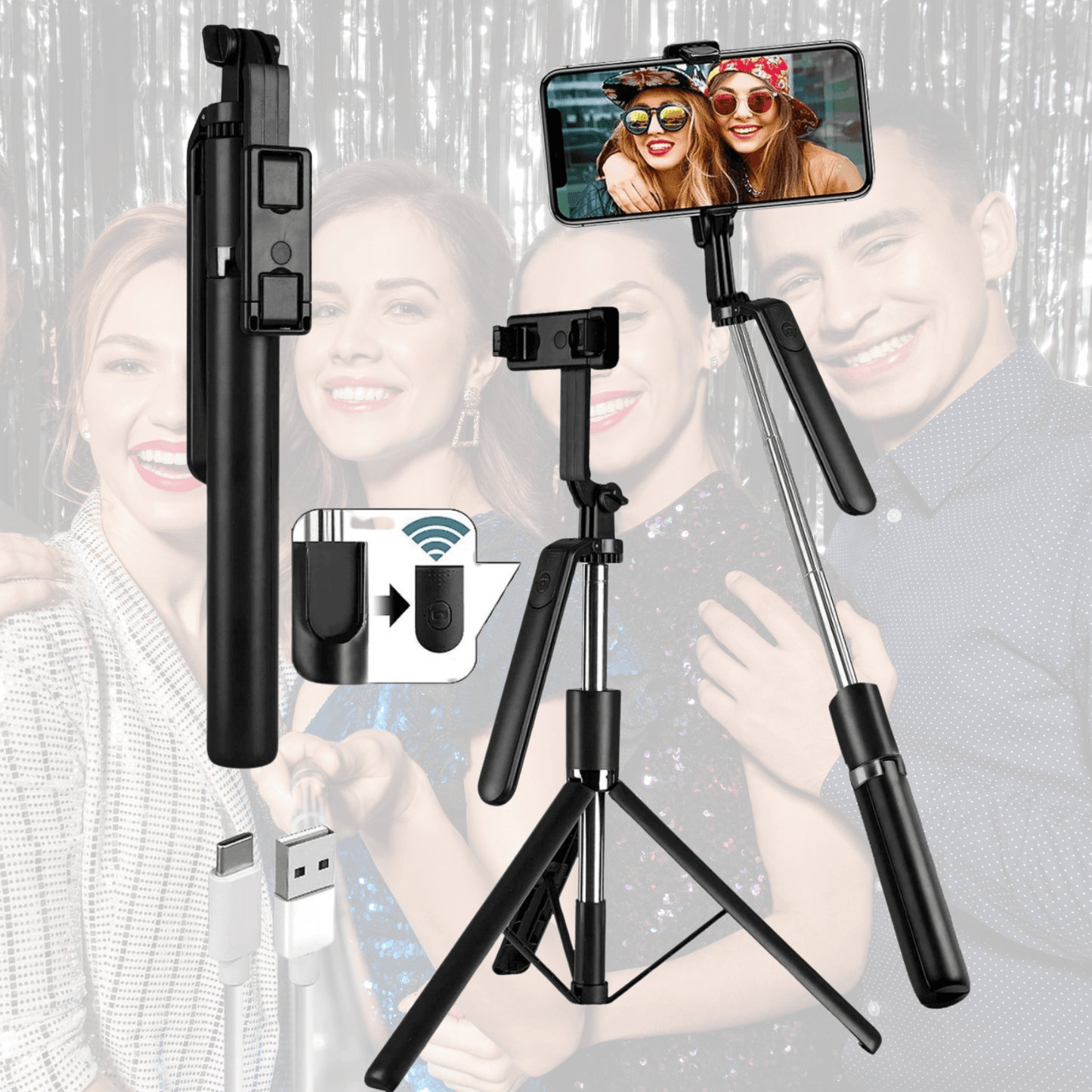 Virtual Vlogging Selfie Stick With Tripod - DMC Wholesale