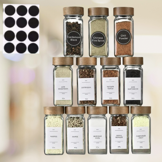 Spice Jar Containers Set (120ml)(12 pcs)