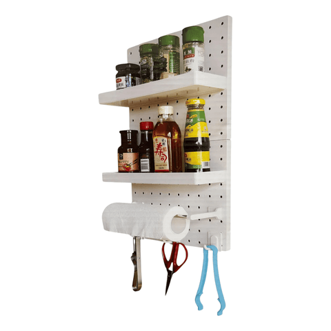 Adjustable Wall Mounted Wire Wrap Board Storage Rack - Alt View