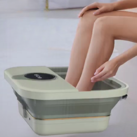 Folding Footbath With Built-in Rollers