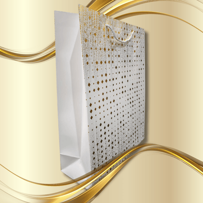 Radient White And Gold Gift Bag (Large) - DMC Wholesale