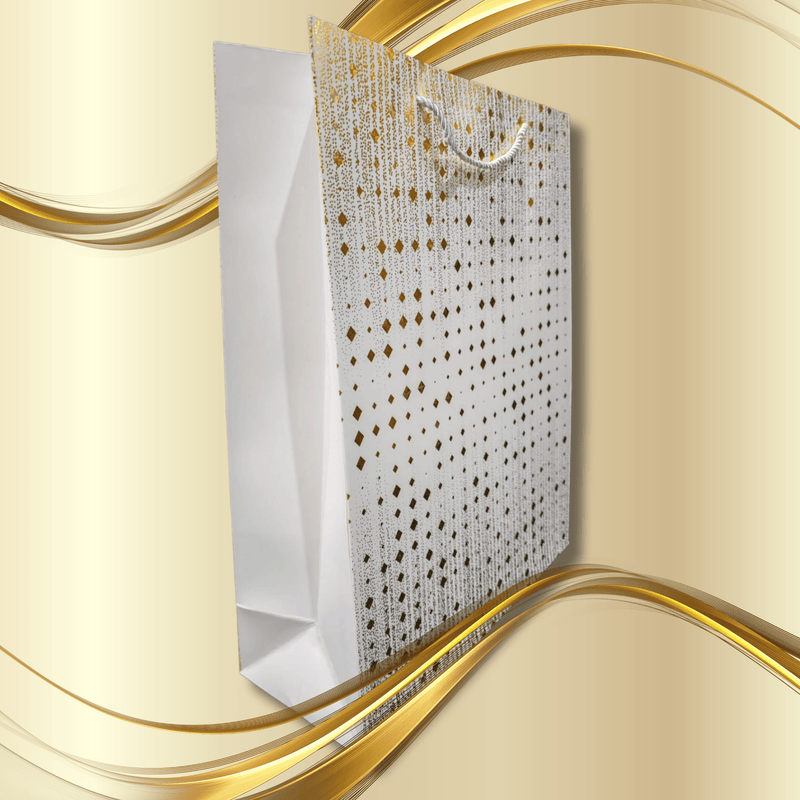 Large Radiant Keepsake Gift Bag (White And Gold)
