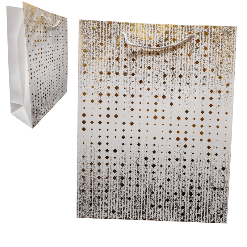 Large Radiant Keepsake Gift Bag (White And Gold)