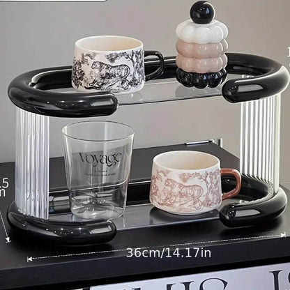 Modern Cosmetic Organising Display Shelf (2 Tier) - DMC Wholesale