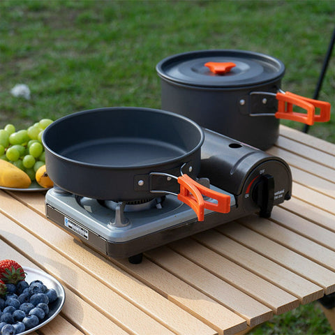 Aluminum Camping Cookware Set (2pcs) - Alt View