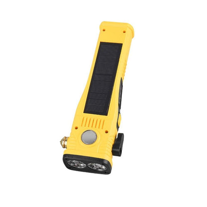 Solar Emergency Flashlight With Safety Hammer And Seatblet Cutter