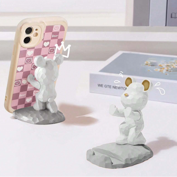 Bear Sculpture Mobile Phone Stand