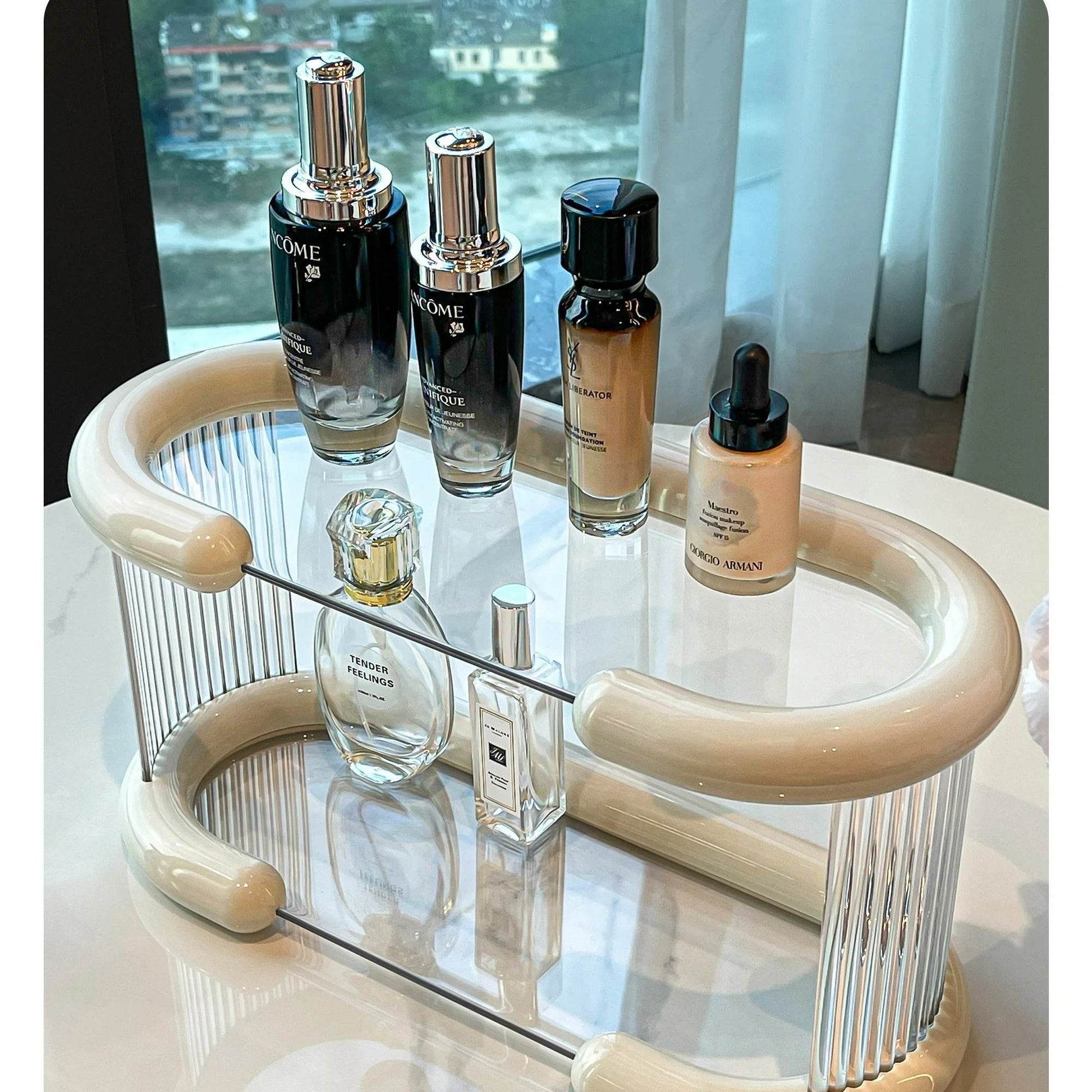 Modern Cosmetic Organising Display Shelf (2 Tier) - DMC Wholesale