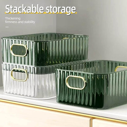 Transparent Stackable Acrylic Storage Basket - DMC Wholesale