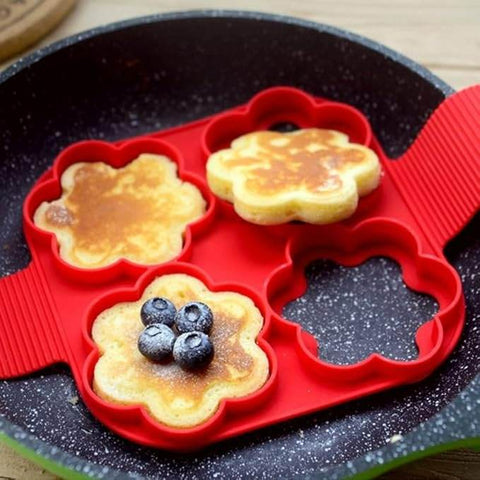 Silicone Flapjack And Egg Mold (Flower) - Alt View
